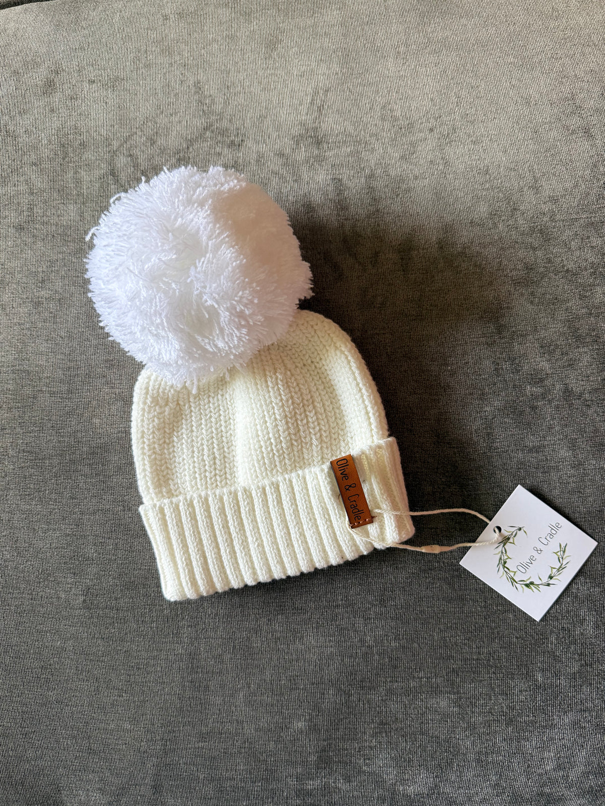 Cotton Knit Pom Beanie