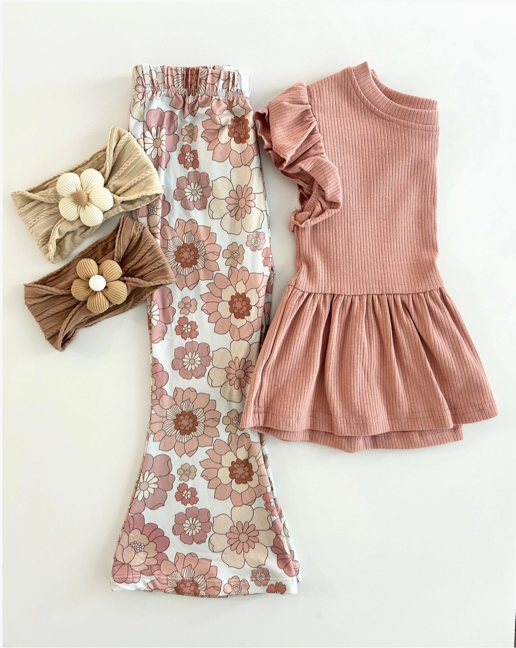 Dusty Pink Flutter Sleeve Top
