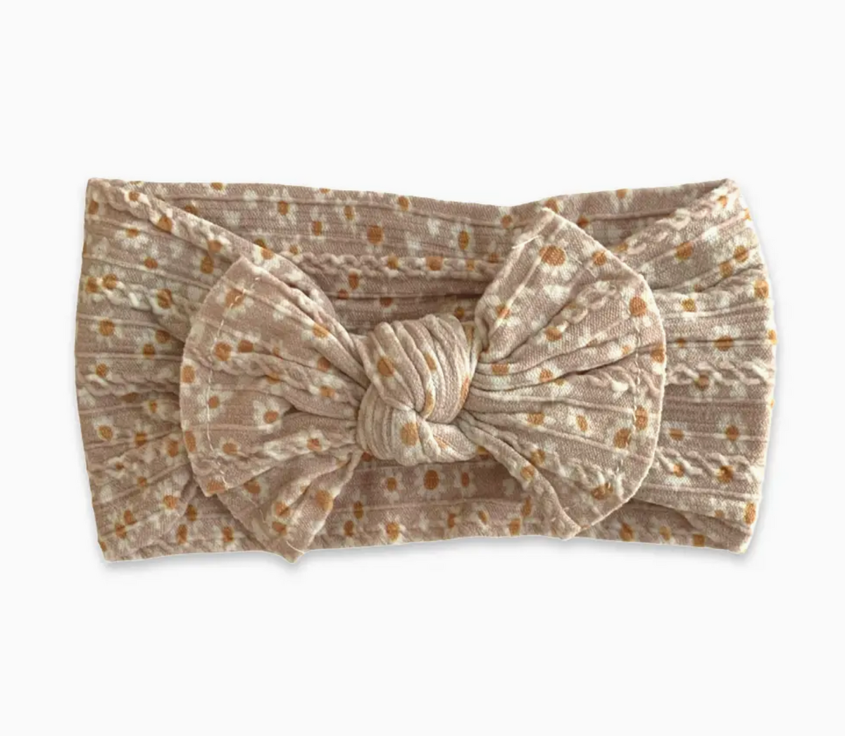 White Daisy Bow Headband